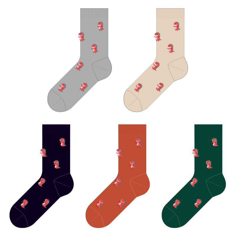 Socks Manufacturer Custom Men Crew Cotton Sport Fashion Street Jacquard Fashion Mens Socks